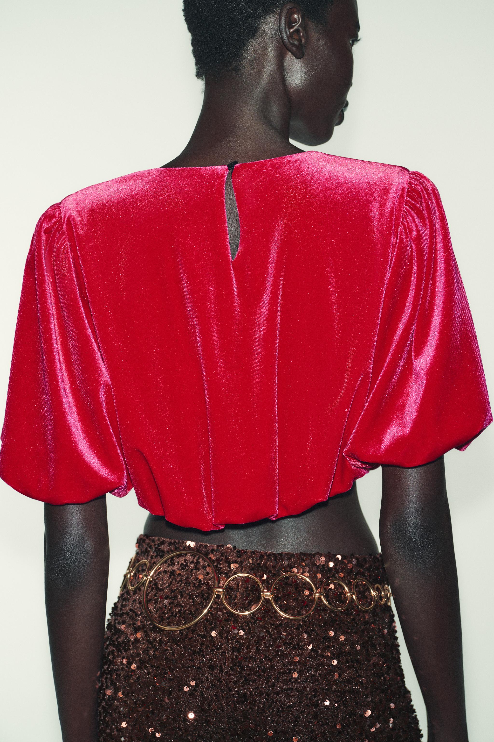 TOP BOULE EN VELOURS